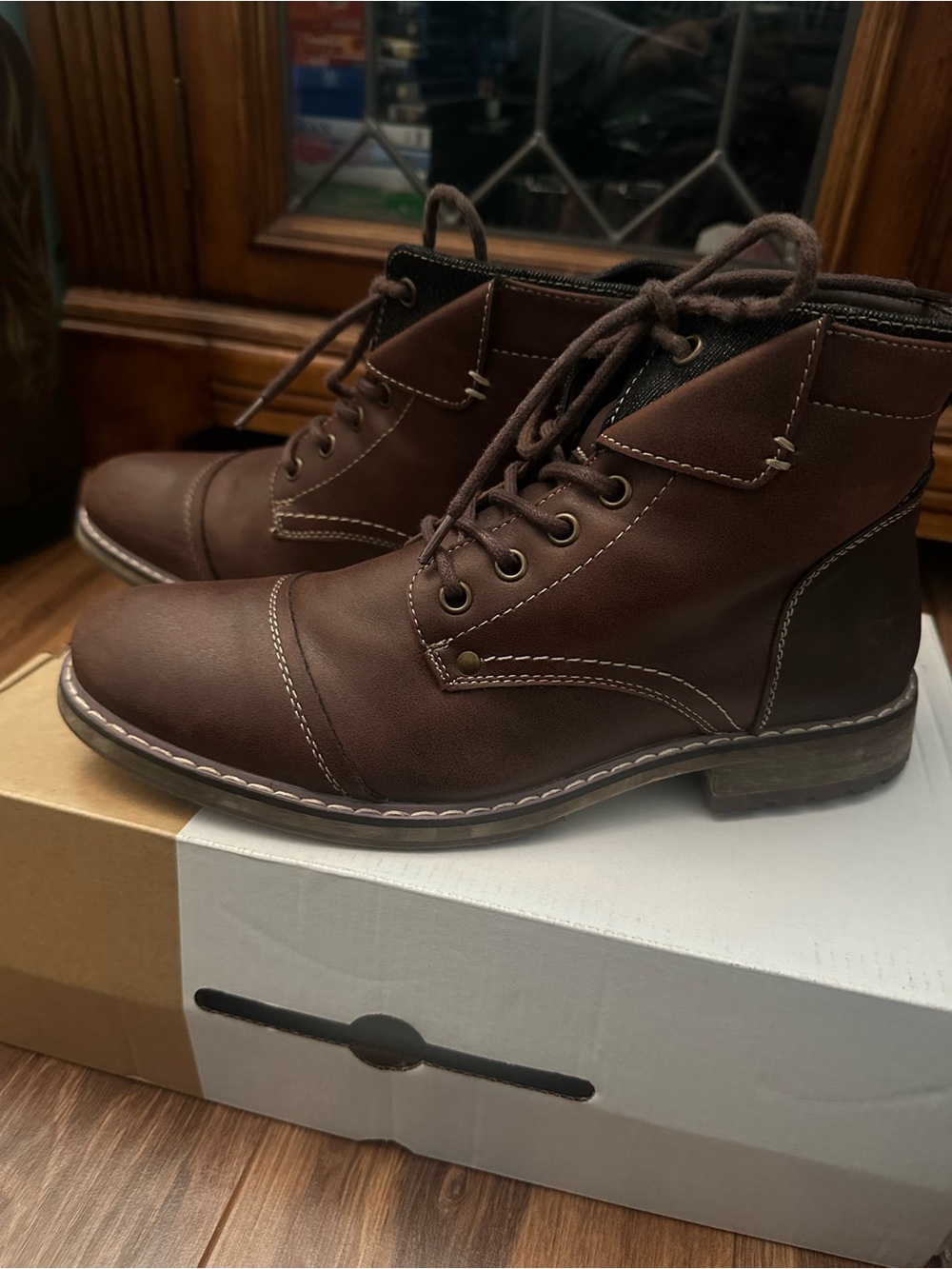 Call It Spring Men's Dark Brown Lace-Up Chukka Boots